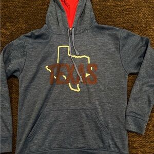 Gray Texas Hoodie with Red Lining